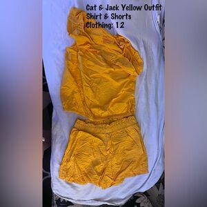 Cat & Jack Vibrant Yellow Outfit Set